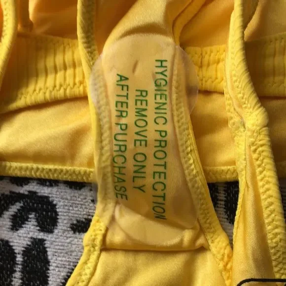 TRIANGL YELLOW MICA CHEEKY Bathing Suit NWT + Bag 🍋 - Picture 6 of 8